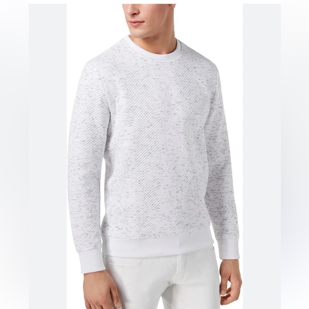 Inc International Concepts INC Men's Crewneck Sweatshirt White Pure, XXL